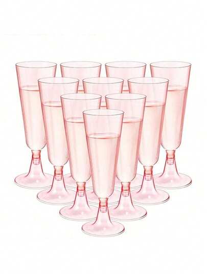 5/10 st. 5,5 oz återanvändbara champagneglas, lämpliga för desserter, bakverk, juicer, kalla/varma drycker, kaffe, perfekt för födelsedagar, bröllop, fester, utomhusevenemang, nyår, jul