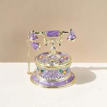 SIQIZHOU 1 Piece Vintage Telephone Design Handcrafted Enamel Jewelry Box, Ring Box Holder Decor With Telephone Feature, Wedding/Proposal Gift, Home Decor - Telephone - View 9