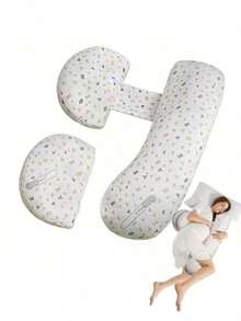 Pregnancy Nursing Pillow, Maternity Side Sleeper Support Pillow, Pregnancy Supplies, Leg Wedge Pillow - Multicolor - View 11