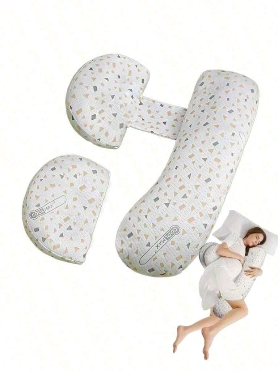 孕妇哺乳枕、孕妇侧睡支撑枕、孕期用品、腿部楔形枕 - 彩色 - 查看 1