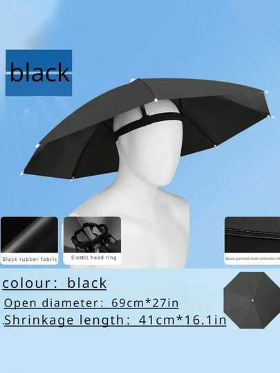 Handsfree Hopfällbar UV-skyddande solhatt - Allvädersskydd för fiske, vandring, camping, utomhus- och jordbruksäventyr - Bärbar multifunktionell