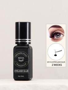 1 pieza Pegamento profesional para extensiones de pestañas de 10ml - Super fuerte, secado en 1 segundo, duración de 8 semanas, pegamento negro adecuado para profesionales de extensiones de pestañas - Negro - Ver 4