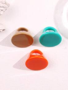 3 buah/Set Cincin Resin Berwarna-warni Geometris Elegan, Mewah, Berkilau, Unik, Halus, Kreatif, Indah, Serbaguna, Kelas Atas, Cocok untuk Pemakaian Sehari-hari Wanita, Festival, dan Pesta - MultiWarna - View 8