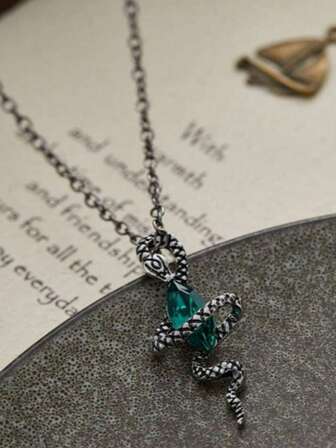 1pc Retro Bohemian Gothic Punk Exaggerated Snake Necklace