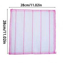 1pc Reusable Double-Sided Microfiber Cloth, Suitable For Kitchen, Furniture And Glass Cleaning - Multicolor - View 5