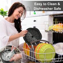 8-Inch Chicken Shredder, Chicken Breast Shredder Tool, Cooked Meat Shredder With Transparent Lid, Ergonomic Design, Non-Slip, Easy To Clean, Rotating Chicken Shredder Tool, Chicken Grinder - Red - View 5