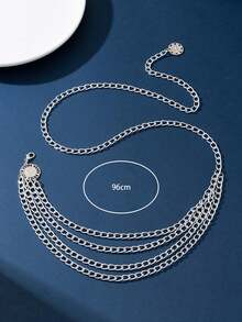 1pc Exaggerated Multi-Layer Queen Portrait Alloy Waist Chain - Queen - View 11