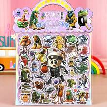 3D Stereoscopic Double-Layer Embossed Gold Foil Stickers, Cartoon Chinese Mythology & Shanhaijing Series, For Kids - Multicolor - View 13