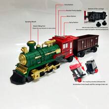 Toy, Kids Toy, Kids Toy Train, Train Model With Lights And Sounds, Inertial Powered, Boys Party Gift, Kids Game, Kids Birthday, Interactive Kids Toy, Boys Toy, Toy For Kids, Kids Toy Train, Party Favor, Christmas, Toy Car, Halloween, Boys Gift, Birthday Gift - Multicolor - View 12