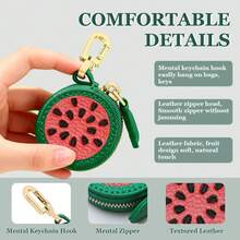 Mini Fruit Coin Purse Cute Soft Keychain Wallet Small Pouch Bag Charm Accessory - Watermelon - View 2