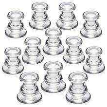 2/12/20/24 Pcs Glass Candle Holders Set, Transparent Cone-Shaped Candle Holders, Suitable For Tabletop Placement, Romantic Glass Candle Holders, Can Be Used For Wedding Centerpiece Decoration, Party Supplies, Holidays: Christmas, Halloween, Thanksgiving, Valentine's Day (Candles Not Included) - Transparent - View 12