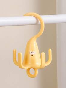 1pc Rotatable 5-Prong Banana Shaped Wall Hook, No Drilling Required, Closet Organizer Hanger For Bags, Hats, Ties, Creative Storage Solution, Space-Saving Wall-Mounted Rotating Organizer For Entryway Bathroom Bedroom Closet, Multi-Functional Home Decor Hook With Smooth Rotation And Non-Slip Grip, Ideal For Small Spaces Dorm Rooms Apartments Travel Ready Gift For Housewarming Holiday Season - Multicolor - View 7