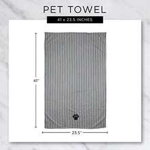 Bone Dry Colección Pet Robe - Bata de baño de Microfibra Absorbente Bordada con Cierre Ajustable, para Perros y Gatos, Talla S, Color Aguamarina(41x23.5" Rosa bordada.) - Multicolor - Ver 8