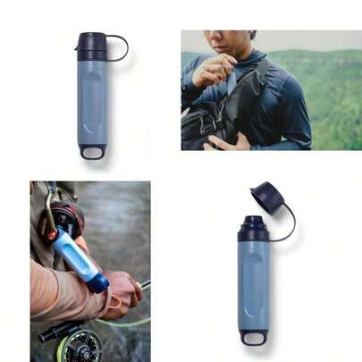 Peak Series - Filtro de agua personal para senderismo, camping, viajes, supervivencia y preparación para emergencias Elimina bacterias, parásitos y microplásticos.(Mountain Blue)