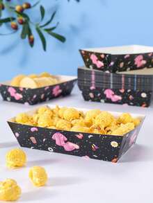 10/24pcs Fashion Snack Boxes, Fries Box, Popcorn Box, Popcorn Box, Birthday Party Decor And Home Movie Night Snack Boxes, Suitable For Lunch Box, Bakery Bread, Burger Restaurant - Multicolor - View 1