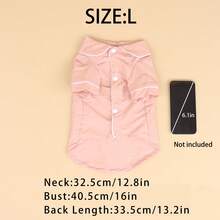 宠物无弹力、轻便、透气、舒适的家居睡衣，适合泰迪熊等小型犬种全年穿着（产品略小，建议购买大1-2个尺码，其他犬种请谨慎选择） - 粉色 - 查看 24