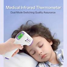 MAMIJOY 1pc Non-Contact Infrared Thermometer, Measures Body Temperature, With Large LED Display (Batteries Not Included), High Precision Digital Infrared Thermometer - White - View 10