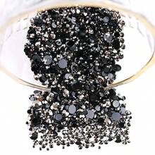 2MM-6MM, 5 Sizes, Multi Colors Glue On Round Flatback Crystal Rhinestones Gems Jewelry Beads DIY Stones Diamond Design Accessories Glitter Manicure Decal Decorations For Phone Cover, Nail Decal, Clothes, Bag, Shoes, Handicraft Products.