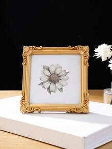 1个欧式彩色3D花卉图案装饰相框，树脂材质方形照片展示框，多种颜色可选，适用于卧室、书房、办公桌照片装饰、摄影道具、家居墙面装饰 - 彩色 - 查看 8
