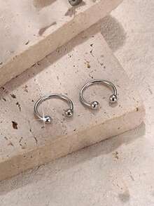 1pc Women Rhinestone Ear Cuff Clip-On Earring, Fashionable Accessory Gifts For Daily Wear - Nose Clip - View 10