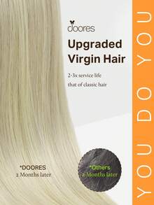 DOORES 50g 20pcs Tape In Hair Extensions 100% Real Human Remy Hair Ash Blonde Highlights Platinum, Heat Friendly & Colorable Seamless Tape Adhesive Straight Skin Weft Tapeins For Thin Hair Woman Add Volume & Length, Easy To Apply Hair Transformation, Holds Up Well For Cosplay, Daily Use, Graduation, Anniversary, Holiday Hairstyles - S17A/60A - View 3