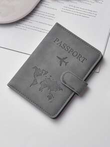 1pc PU Leather Passport Holder, Multi-Functional Anti-Magnetic Anti-RFID Card Case - Multicolor - View 6