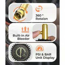 Tire Pressure Gauge 0 - PSI, ANSI B40.1 Grade A Accurate Tire Gauges Tire Pressure With Large Glow Dial, Pressure Gauge Tires, Car Accessories - Initial - View 5