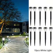 20/10-Piece Solar Wall Light Outdoor Waterproof Garden Lighting With Night Automatic Sensing, Suitable For Corridors, Fences, Gardens, Terraces, And Winter Thanksgiving Christmas Party Holiday Decorations,200mah - 白光 - 查看 12