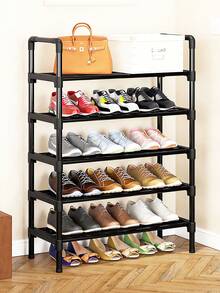 [US-Based Shipping]1pc,8-Layer Simple Shoe Rack Household Shoe Cabinet Multi-Functional Storage Rack, Layer Adjustable Stainless Steel Shoe Rack,Household Simple Entryway,Space Saving,Suitable For Living Room, Bedroom, Entrance, Office, Home, Multi-Layer Storage, Simple Shoe Rack Metal Shoe Shelf Footwear Amazing Shoerack Living Room Furniture Space Saving Shoes Organizer Stand Holde, Black Metal Shoe Rack, Approximately 23 Inches Wide, Improves Space, Simple And Dust-Proof, Stable, Fashionable, Easy To Disassemble And Assemble, Portable - 黑色 - 查看 2