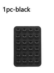 1pc Silicone Suction Cup Stand, Multi-Functional For Computer & Phone, Glass Self-Adhesive Non-Slip Silicone Desktop Metal Stand, Firmly Fixed On Any Smooth Surface, Suitable For Glass, Mirror, Refrigerator Or Gym, Fits Any Phone Model