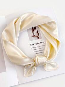 INNNEVV 女士纯色小方巾，新款仿丝缎面领巾，专业颈带/围脖，适合海滩、假日等场合。 - 彩色 - 查看 16