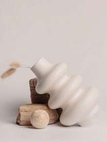 Biały wazon do nowoczesnego wystroju domu, wazon boho do dekoracji, wystrój pokoju, wystrój domu, wystrój kuchni, wystrój ślubu, dekoracja stołu, ozdoby stołu, wystrój biura, wystrój ogrodu, wystrój na zewnątrz - Beżowy - Zobacz 5