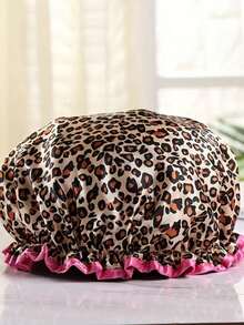 1pc Shower Cap, Women's Reusable Waterproof Elastic Shower Cap, Suitable For Long Hair Home Bathroom Decor Fall Decor Back To School