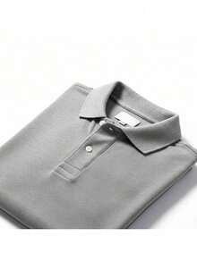 Men's Short-Sleeve Piqué Polo Shirt - 鱷魚灰 - 查看 2