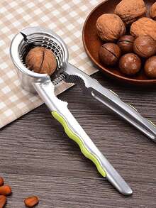 1pc/2pcs Multi-Function Nut Cracker - Durable Aluminum Nut Cracker, Ergonomic Handle Design, Easy To Crack Walnuts, Hazelnuts And Almonds - Baking And Snack Kitchen Tool (Green) - Multicolor - View 2