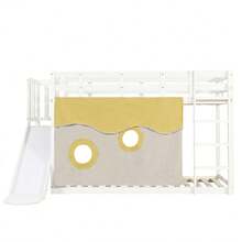 Kids Bed Frames, Headboards & Footboards - White + Wood + 90cm*200cm - View 10