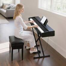 Weighted Digital Piano, 88 Keys Fully Weighted, Electric Piano Dual Keyboard & Speakers, With Sustain Pedal, Recording Function, 238 Tones, Wireless Connection, For Beginners, Without Stand - Xem 10