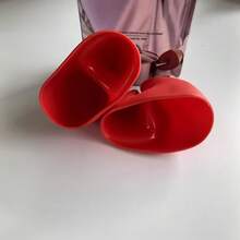 1 Pair Red Lobster Claw Shaped Heat Resistant Gloves, Thick Silicone Oven Mitts, High Temperature Insulation For Kitchen