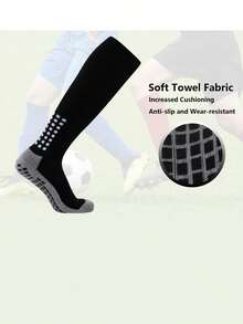 1双及膝足球袜，纹理防滑面料，适合男孩训练、比赛、篮球运动，适合12-18岁男孩女孩户外运动。 - 彩色 - 查看 5