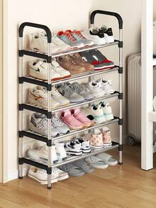 1pc Multi-Tier Adjustable Metal & Plastic Shoe Rack - Freestanding Shoe Storage Organizer, Suitable For Entryway, Hallway, Bedroom, Living Room - Easy Assembly, Space Saving Design, Fits Various Room Types,Valentine's Day,Winter