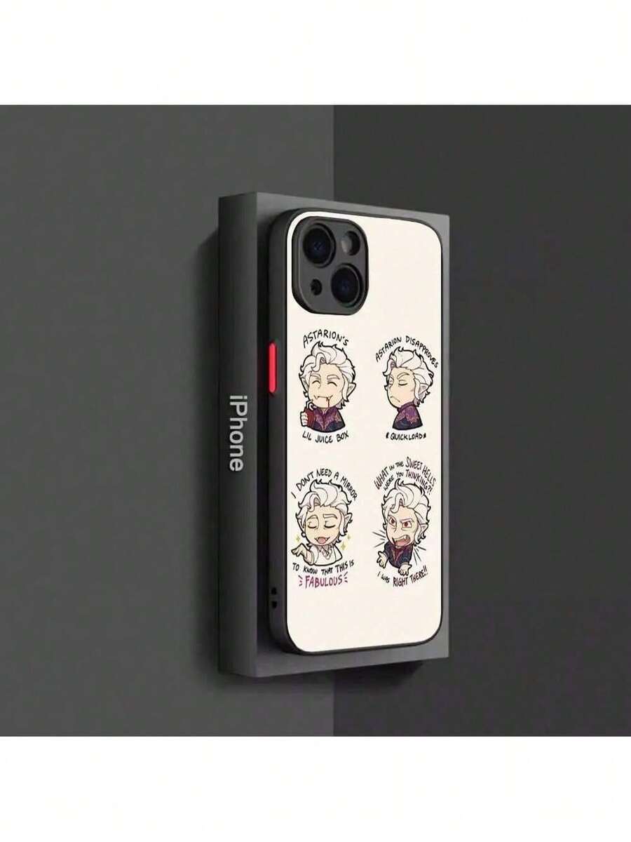 Funda de teléfono Astarion B-BaldurS G-Gate 3 compatible con 16 15 14 11 12 13 Pro Max X XS, cubierta mate translúcida, funda compatible con funda 17 pro max, funda 17 pro, funda 17, funda 16, funda 16 pro max, funda 15. - Z3 - Ver 1