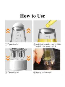 1pc Scalp Massage Brush, Portable Hair Oil Applicator Bottle For Scalp Massage And Hair Growth Promotion, Essential Oil Dispenser Brush