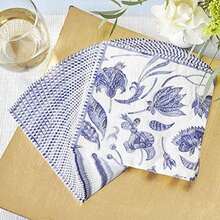 Kate Aspen - Servilletas de boda de sauce azul, servilletas decorativas gruesas, vajilla de almuerzo, perfectas para la recepción de bodas o despedida de soltera, 1 unidad (paquete de 30)(Servilletas de papel) - Multicolor - Ver 1