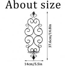 Applique da parete portacandele - nero - Visualizzare 6