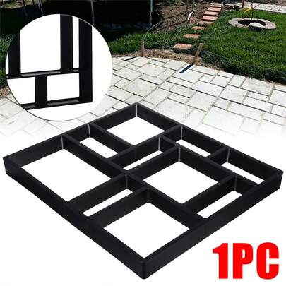 UNHO 60x50cm Plus Size Walk Maker Garden Mold Concrete Path Maker Moulds Stepping Paver