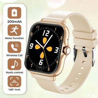 Nuevo reloj inteligente para mujeres y hombres, pantalla cuadrada, llamadas inalámbricas, múltiples modos deportivos, podómetro, registro de pasos, control de música, control de fotos, despertador, recordatorio de mensajes