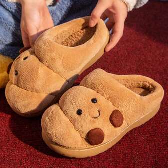 Cute Cartoon Plush Slippers, Thick Sole Non-Slip Indoor Home Comfortable Warm Plush Slippers For Winter