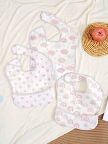 3PCS Waterproof Baby Bibs For Eating - Lightweight Baby Bib With Food Catcher, Mess Proof Toddler Bibs - Multicolor - View 7