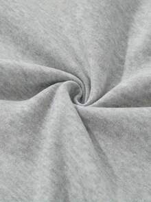 Sudadera con Capucha de Pareja Otoño/Invierno, Suéter Exclusivo "Hands Off" + Diseño Posesivo con Tema de Amor.Una de personalidad cálida y características de comodidad.¡El atuendo perfecto y llamativo para salidas de pareja en otoño/invierno!Logo de ambiente dulce combinado para mostrar - Gris Claro-Hombre - Ver 4