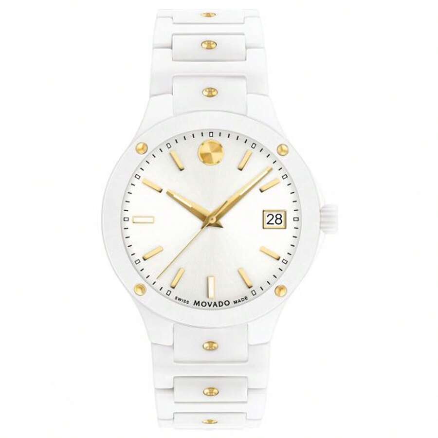 Movado Women's SE White Dial Watch - 0607740 - White - View 1